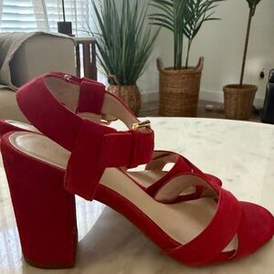 Cole Haan Red Suede Heels